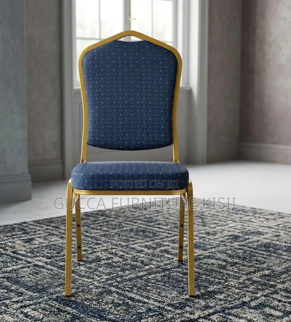 Blue Midback Fabricated Stackable Conference Chair