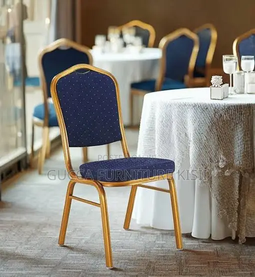 Blue Midback Fabricated Stackable Conference Chair