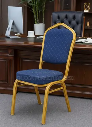 Blue Midback Fabricated Stackable Conference Chair