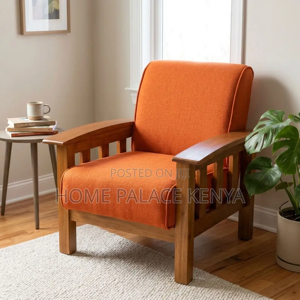 Home Couch; Mahogany Single Accent Couch