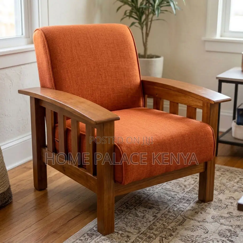 Home Couch; Mahogany Single Accent Couch