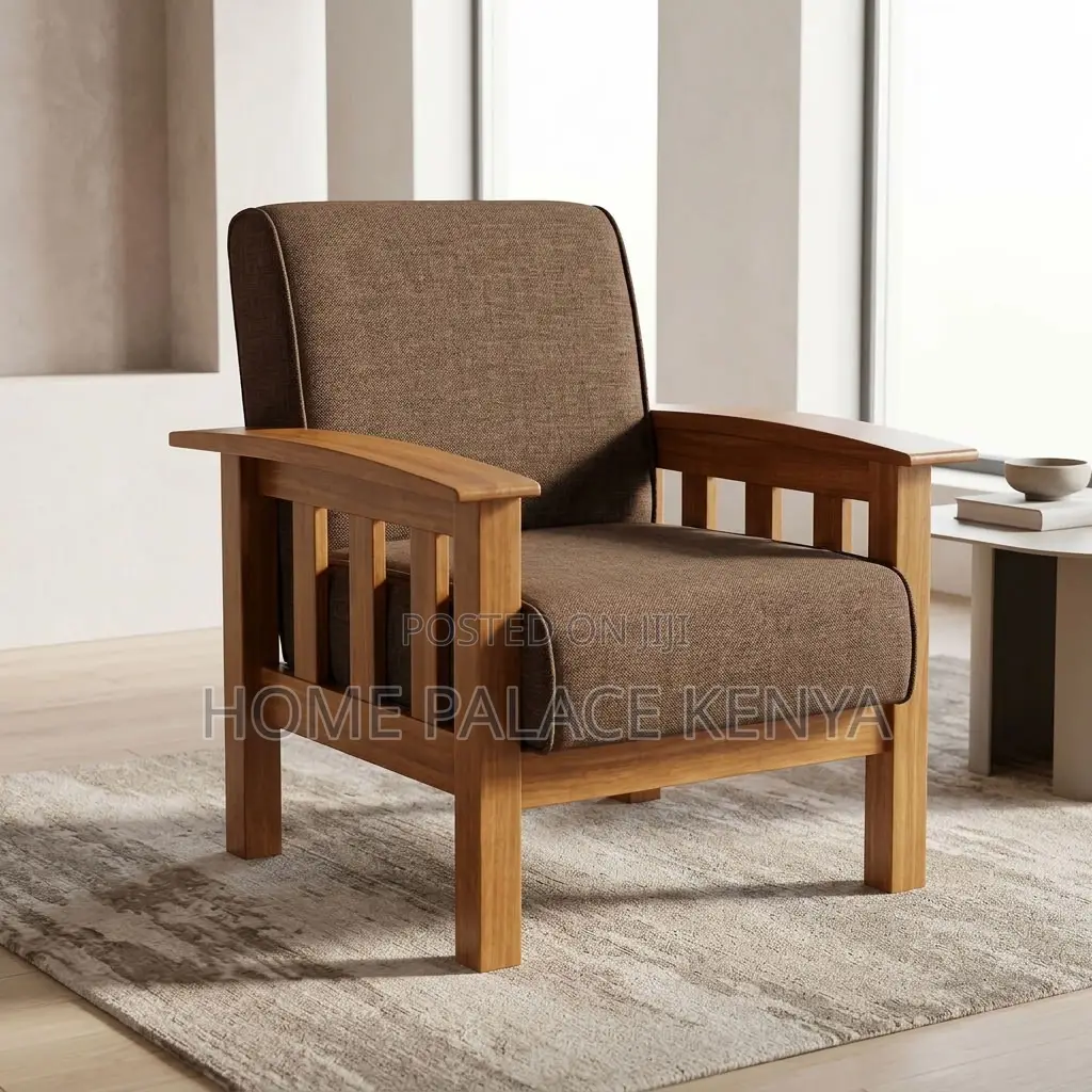 Home Couch; Mahogany Single Accent Couch