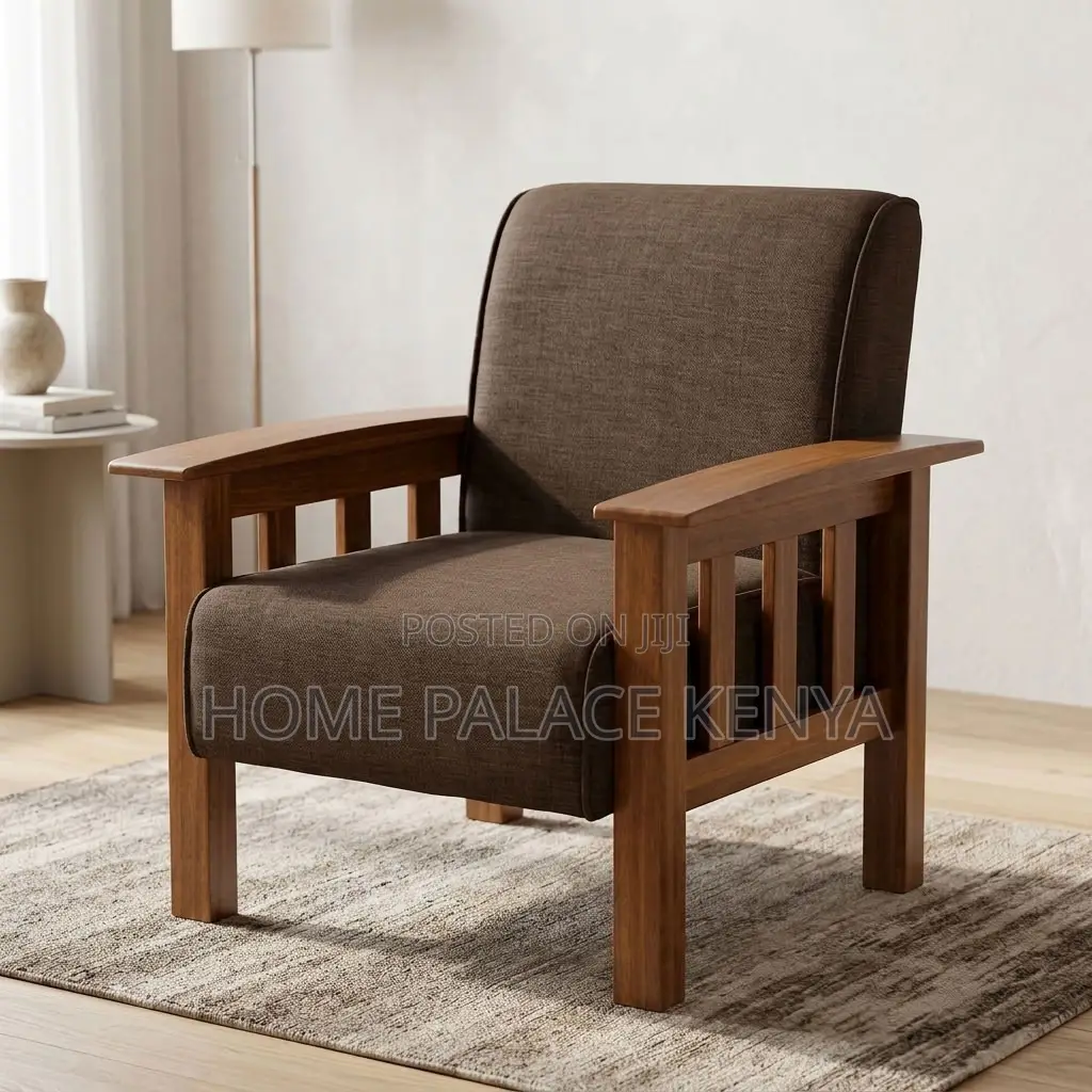 Home Couch; Mahogany Single Accent Couch