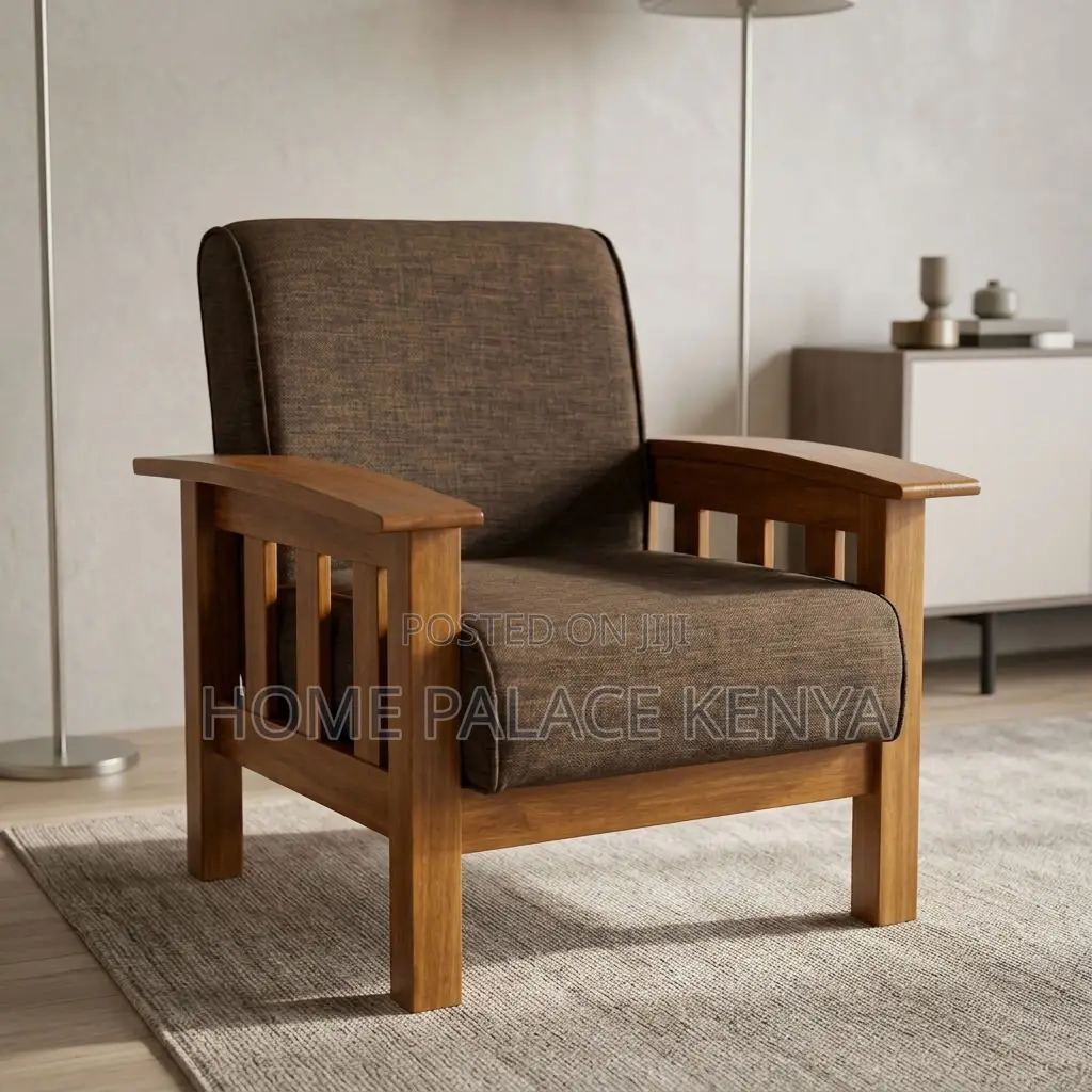 Home Couch; Mahogany Single Accent Couch
