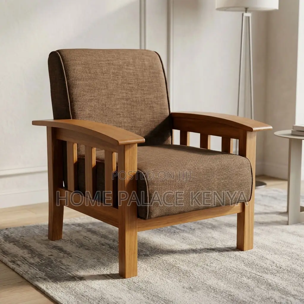 Home Couch; Mahogany Single Accent Couch