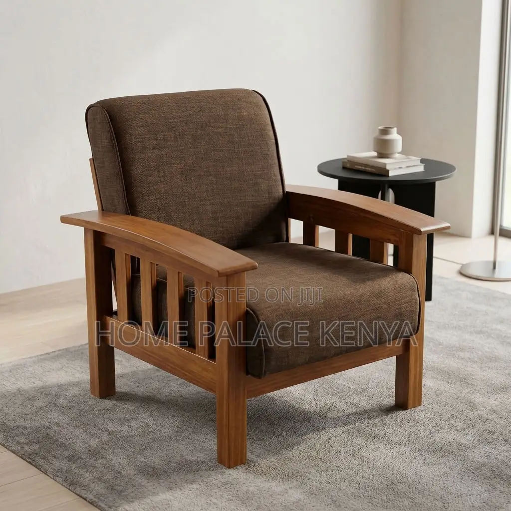 Home Couch; Mahogany Single Accent Couch