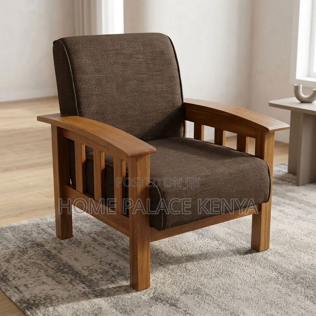 Home Couch; Mahogany Single Accent Couch
