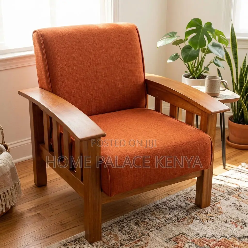 Home Couch; Mahogany Single Accent Couch