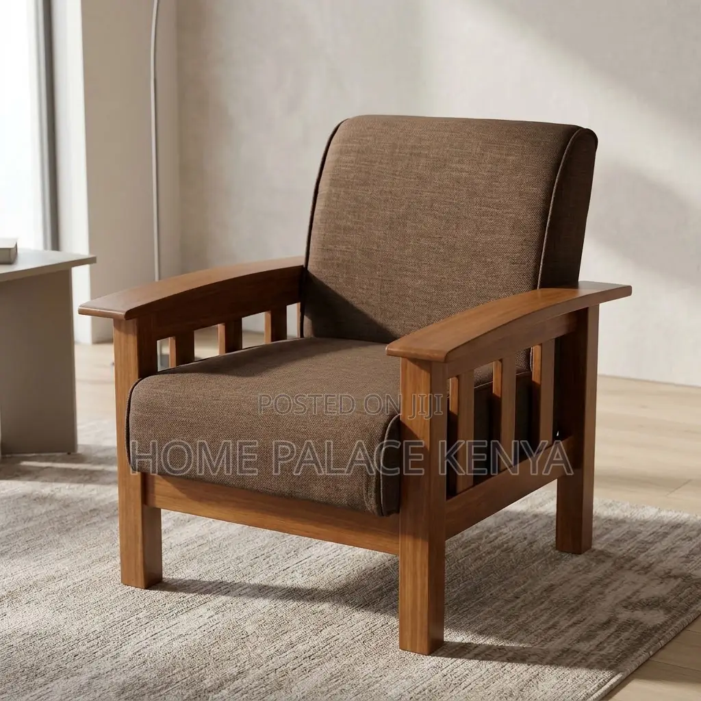 Home Couch; Mahogany Single Accent Couch