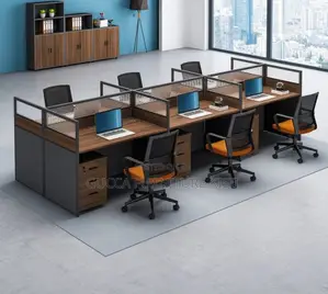 06 Seater Modular Collaborative Office Workstation