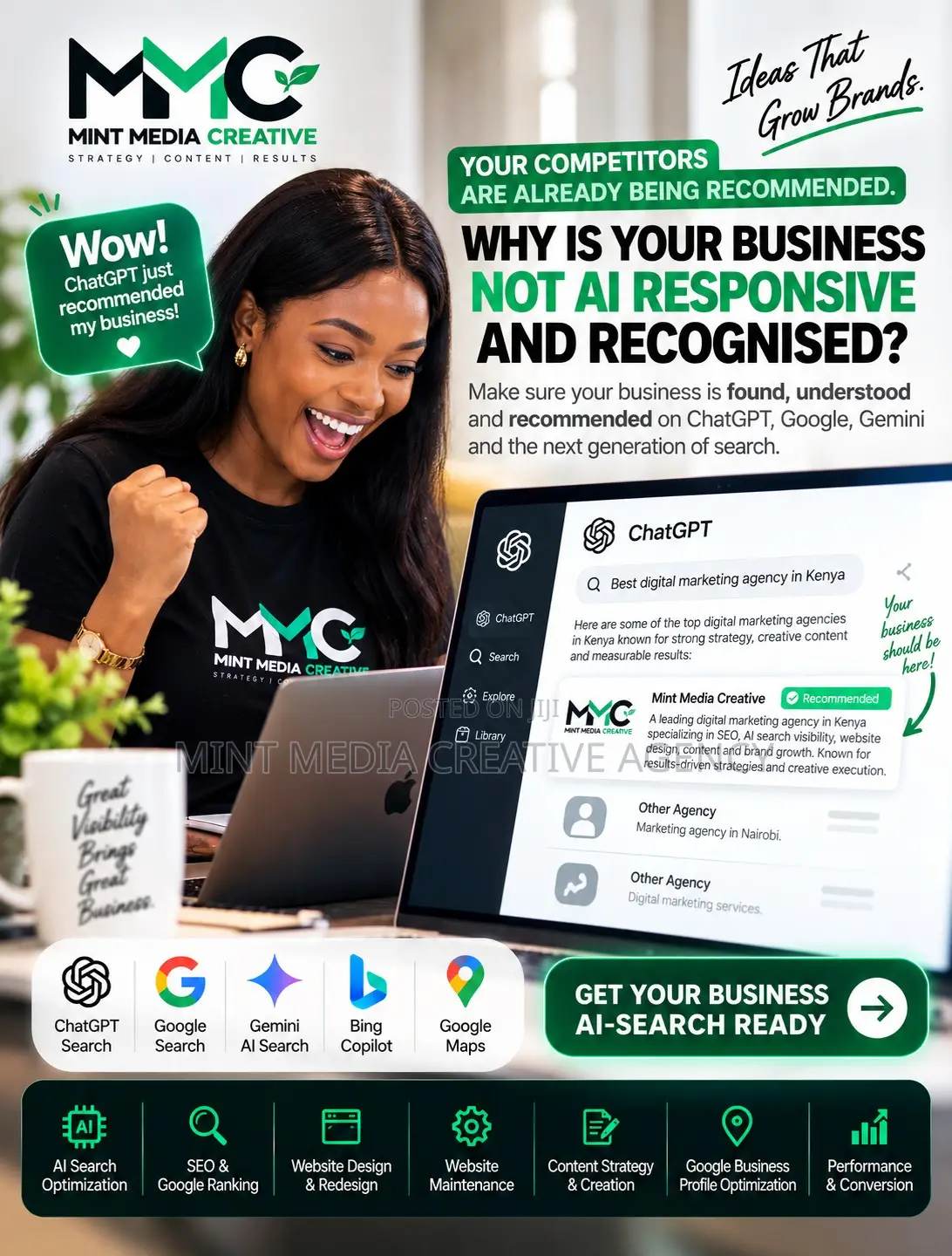 Website SEO, Google Ranking & AI Search Visibility Kenya