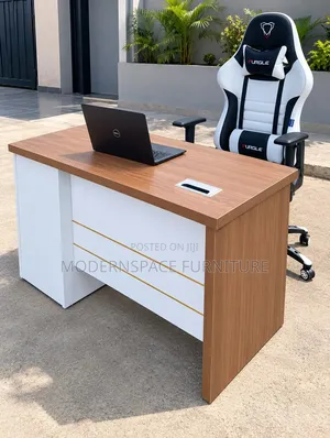 White Racing Gaming Chair and Office Desk