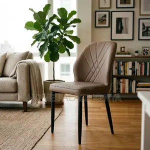 Dining Chair; Leather Padded Armless Dining Chair