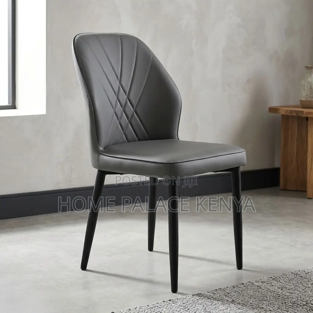 Dining Chair; Leather Padded Armless Dining Chair