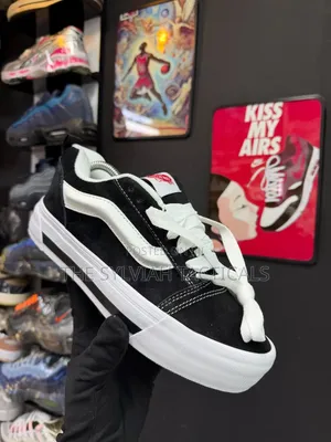 Vans Knu Skool (Or Vans Knu Stack/Old Skool) Black and White Low-Top.