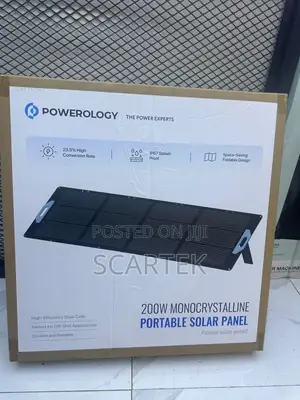 Powerology 200W Monocrystalline Portable Solar Panel