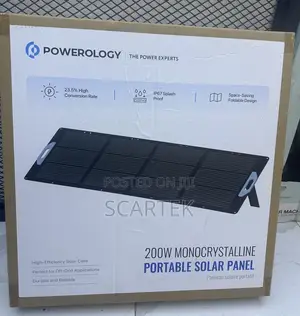 Powerology 200W Monocrystalline Portable Solar Panel
