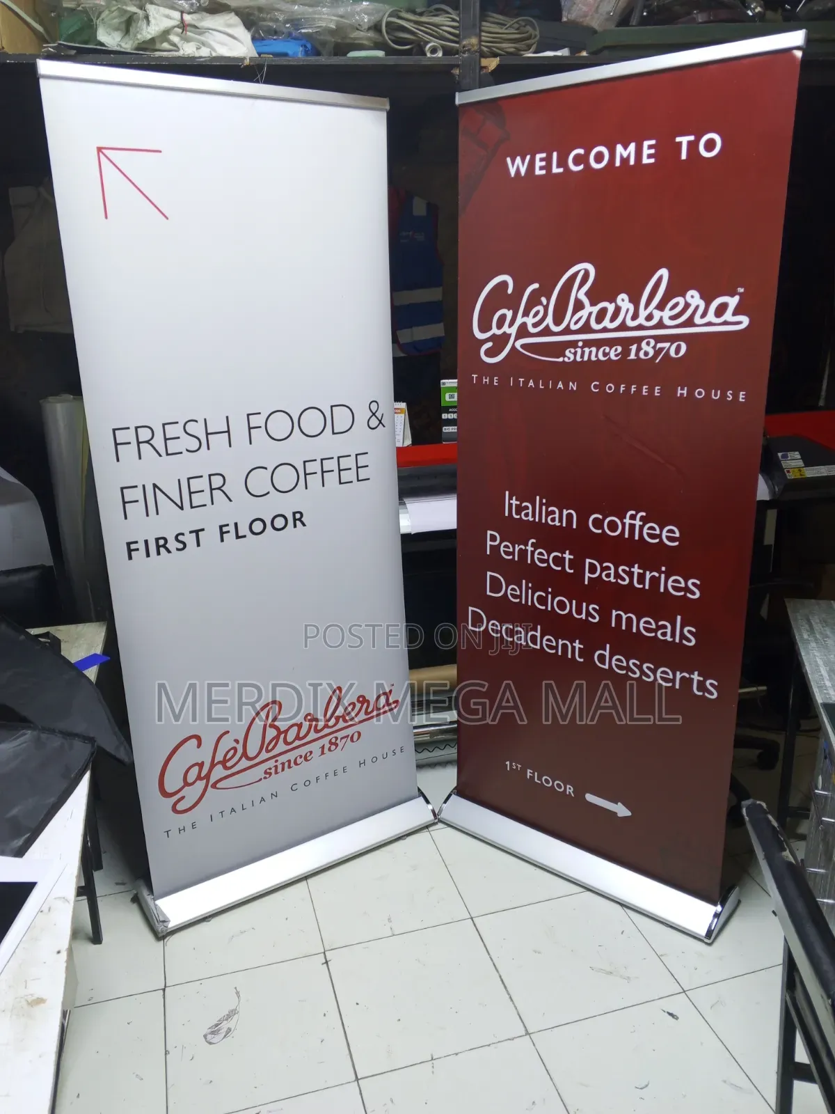 Cafe Roll Up Banner, Roll Up Banner