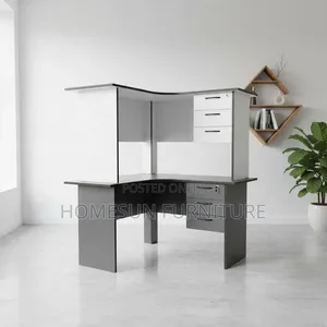 Office Desk – Modern L-Shaped Workstation With Drawers