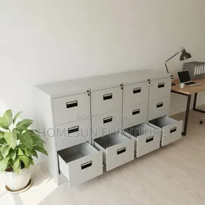 Office Cabinet – Grey Steel Filing Cabinet With Three Drawers