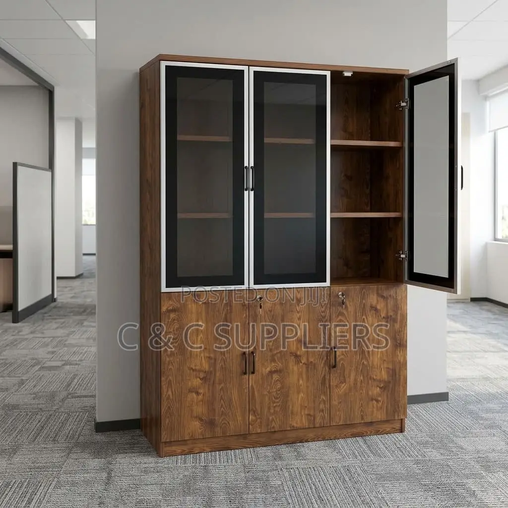 Modern 3-Swing Door Cabinet.