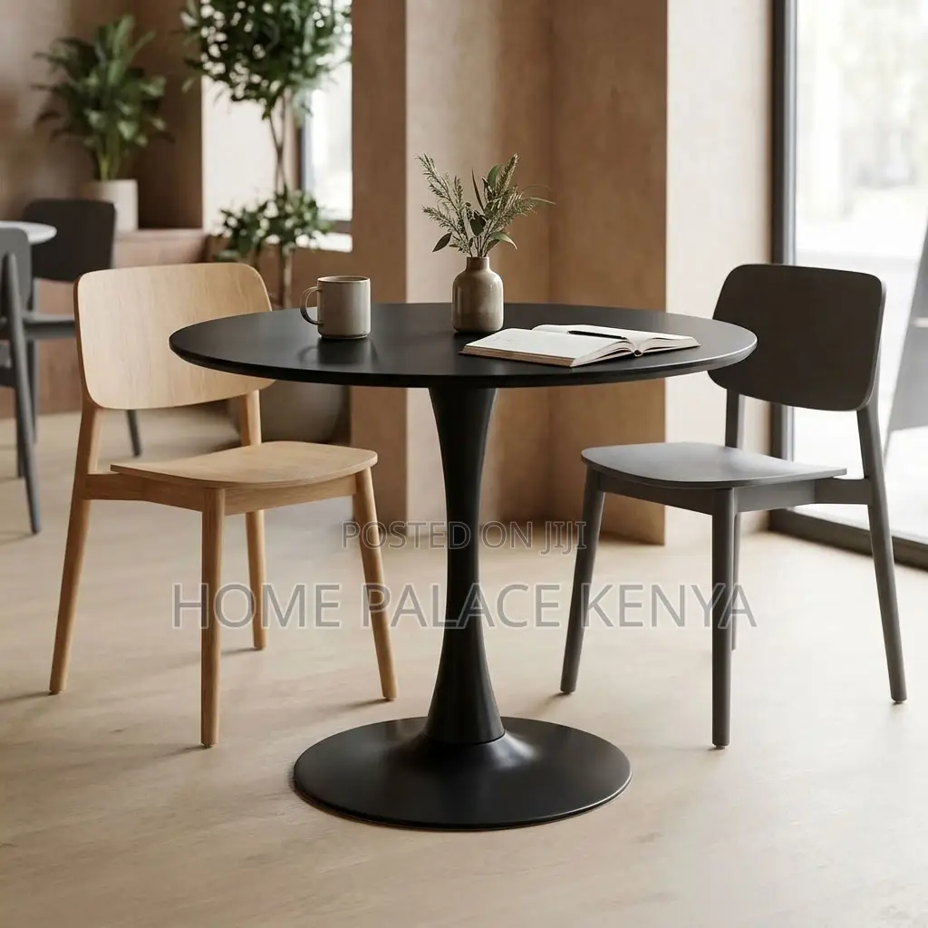 Outdoor Table; Round Marble Top Conversation Table
