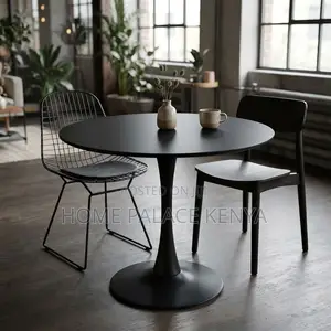 Outdoor Table; Round Marble Top Conversation Table