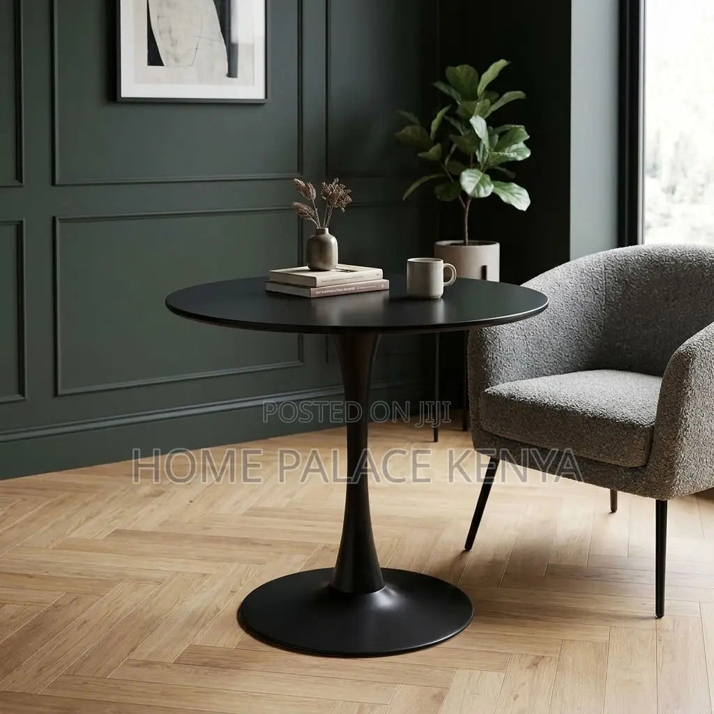 Outdoor Table; Round Marble Top Conversation Table