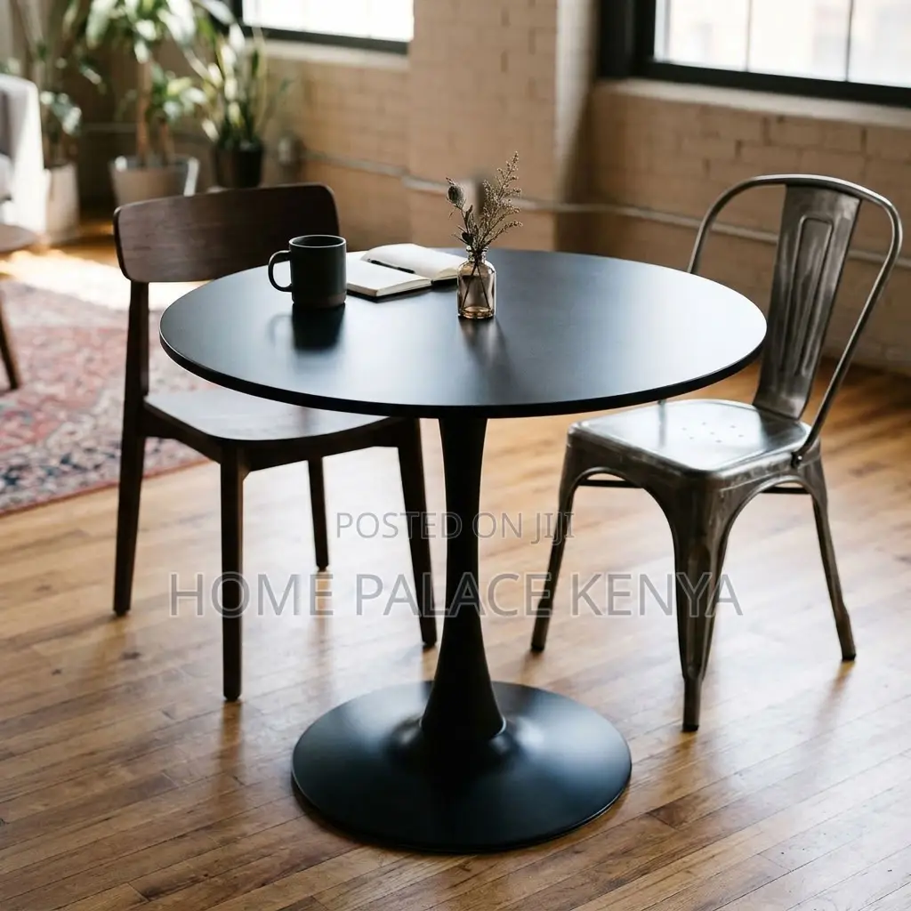 Outdoor Table; Round Marble Top Conversation Table