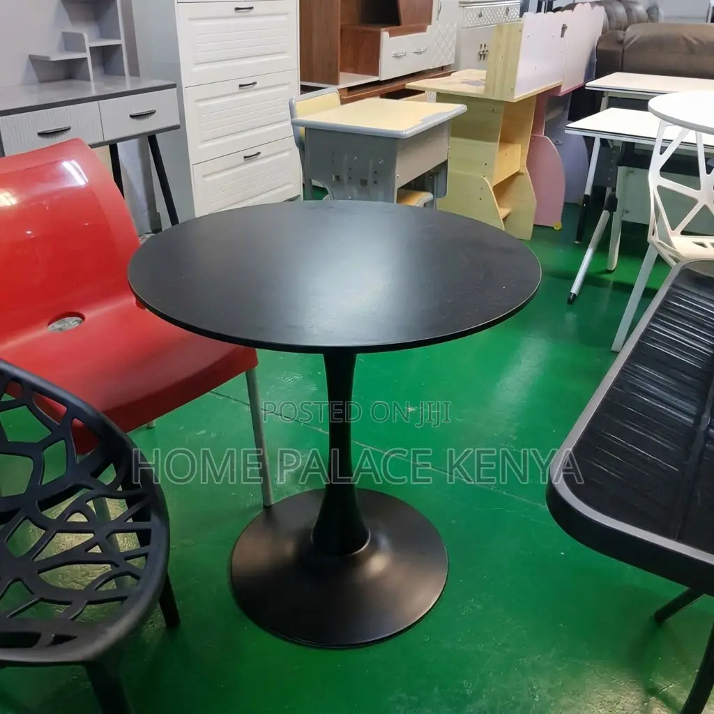 Outdoor Table; Round Marble Top Conversation Table