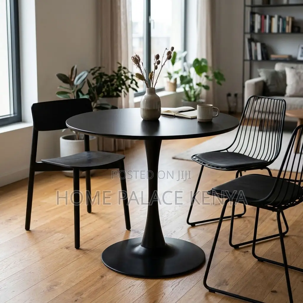 Outdoor Table; Round Marble Top Conversation Table