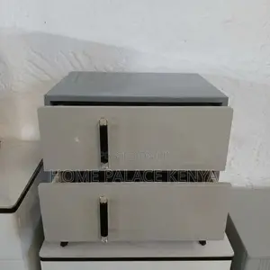 Nightstand; Soft Close Double Drawer Cabinet