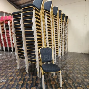 Event Chair – Black Padded Stackable Banquet Seat