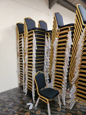 Event Chair – Black Padded Stackable Banquet Seat