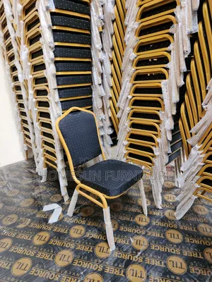 Event Chair – Black Padded Stackable Banquet Seat