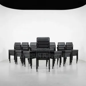 Office Chair – Black Padded Stackable Visitor Seat