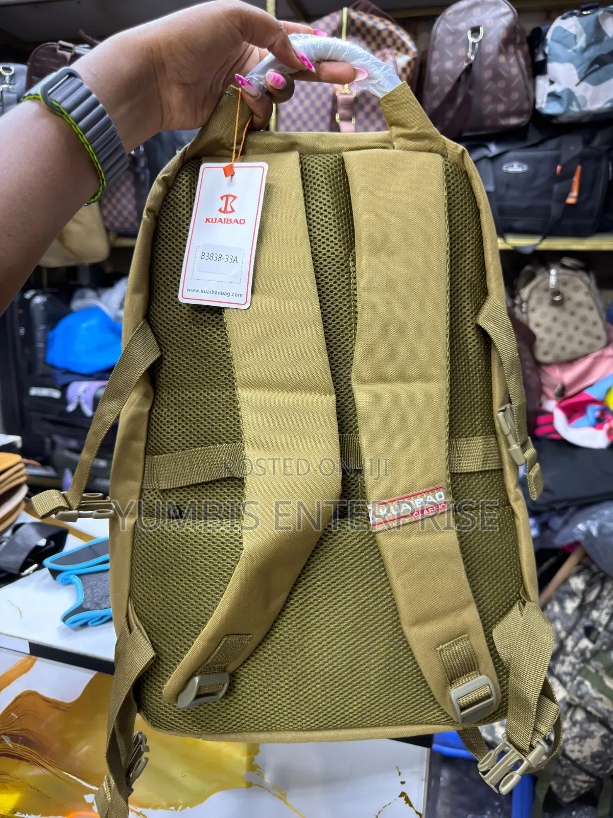 Khaki Sports Quality Laptop. Backpacks  