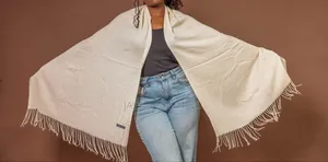 Soft, Warm, and Plain Colored Cashmere Scarfs With Tassel Ends