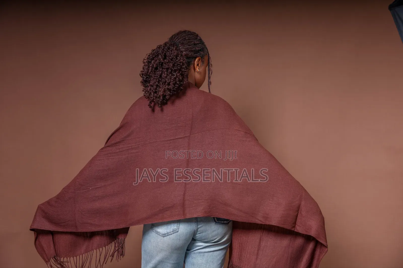 Soft, Warm, and Plain Colored Cashmere Scarfs With Tassel Ends