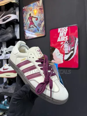 Original Adidas Samba OG "Wonder White/Maroon".