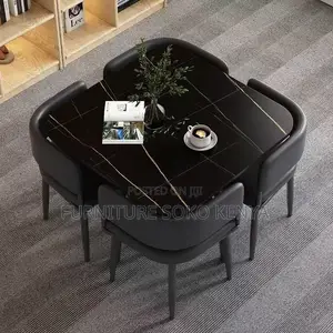 Round Dining Seat | Four Seaters Restaurant Dining Set