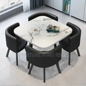 Round Dining Seat | Four Seaters Restaurant Dining Set