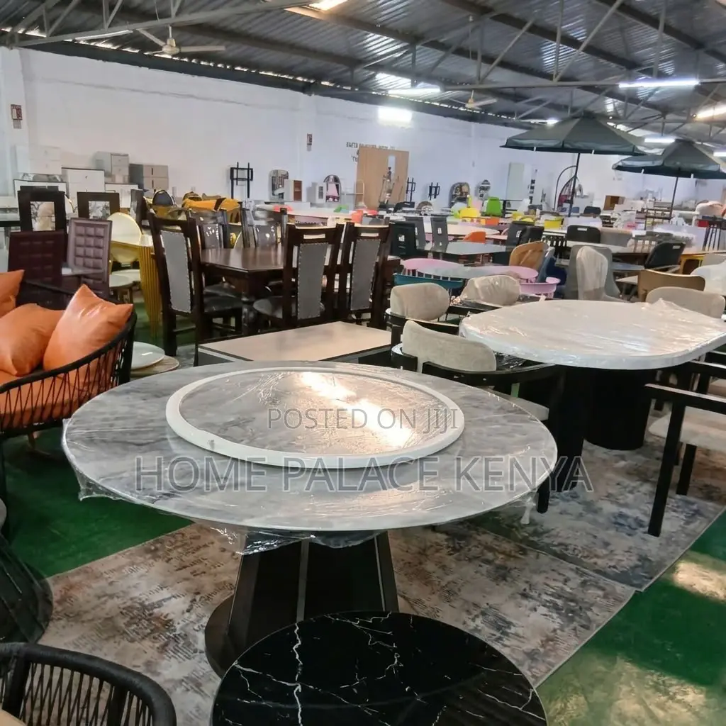 Home Kitchen Set; Marble Turn Table Dining Set