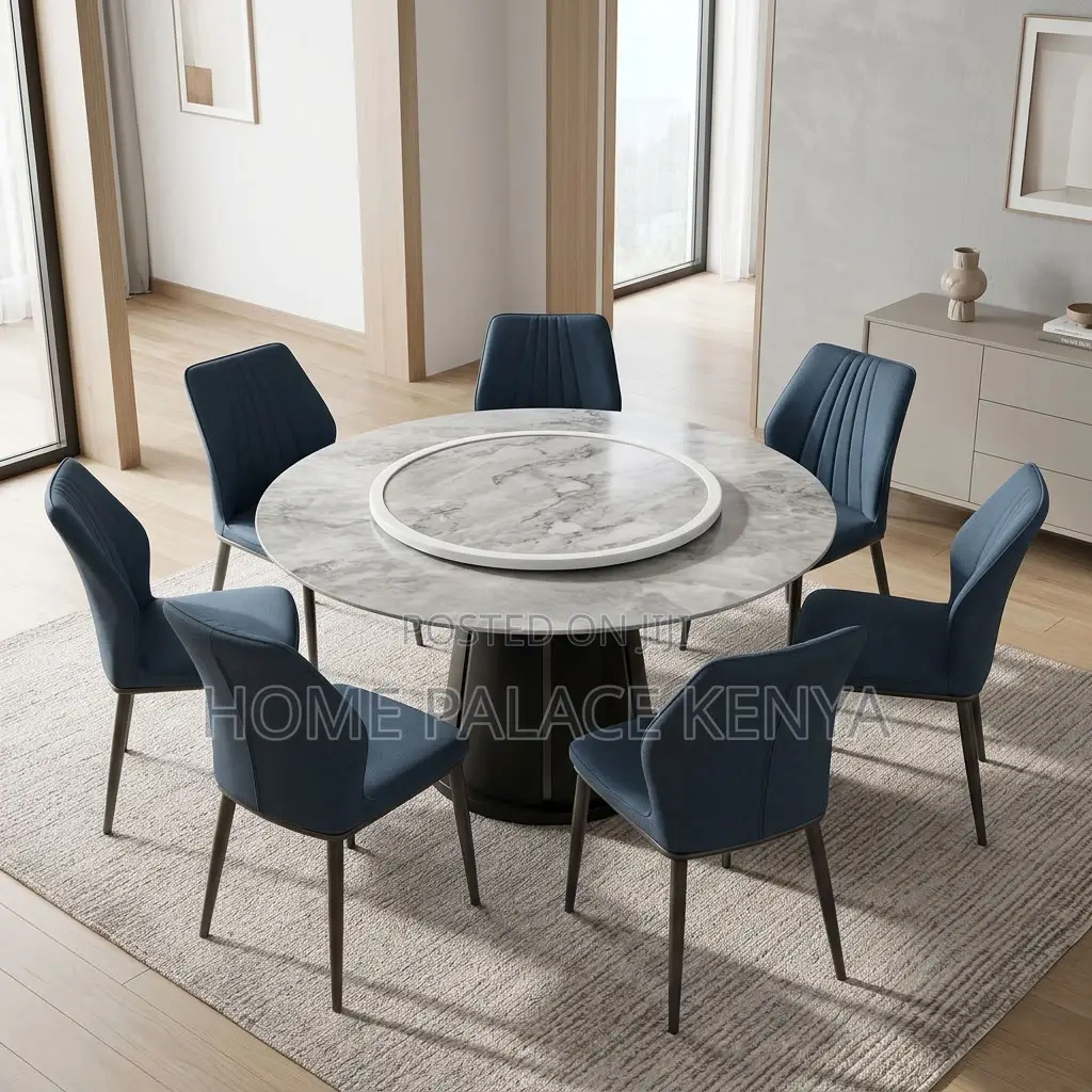 Home Kitchen Set; Marble Turn Table Dining Set
