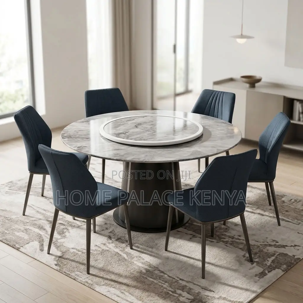 Home Kitchen Set; Marble Turn Table Dining Set