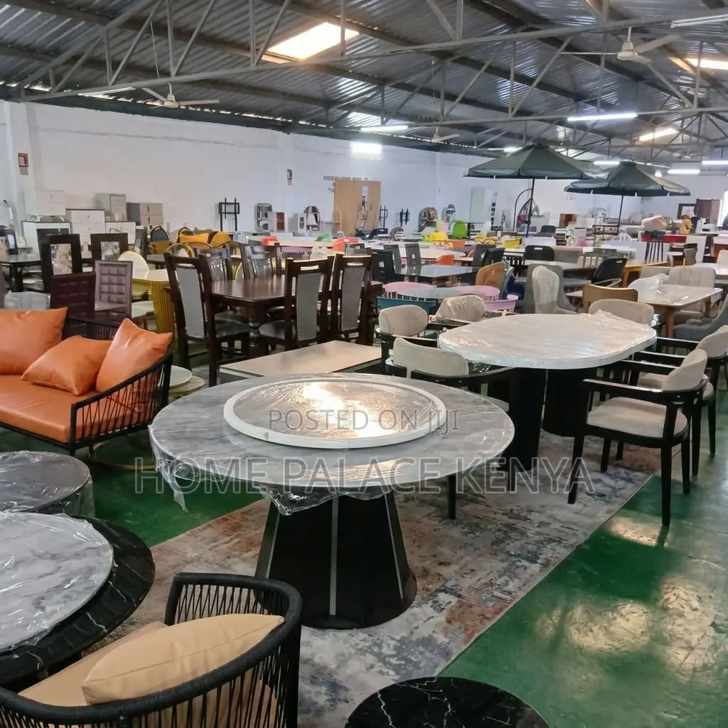 Home Kitchen Set; Marble Turn Table Dining Set