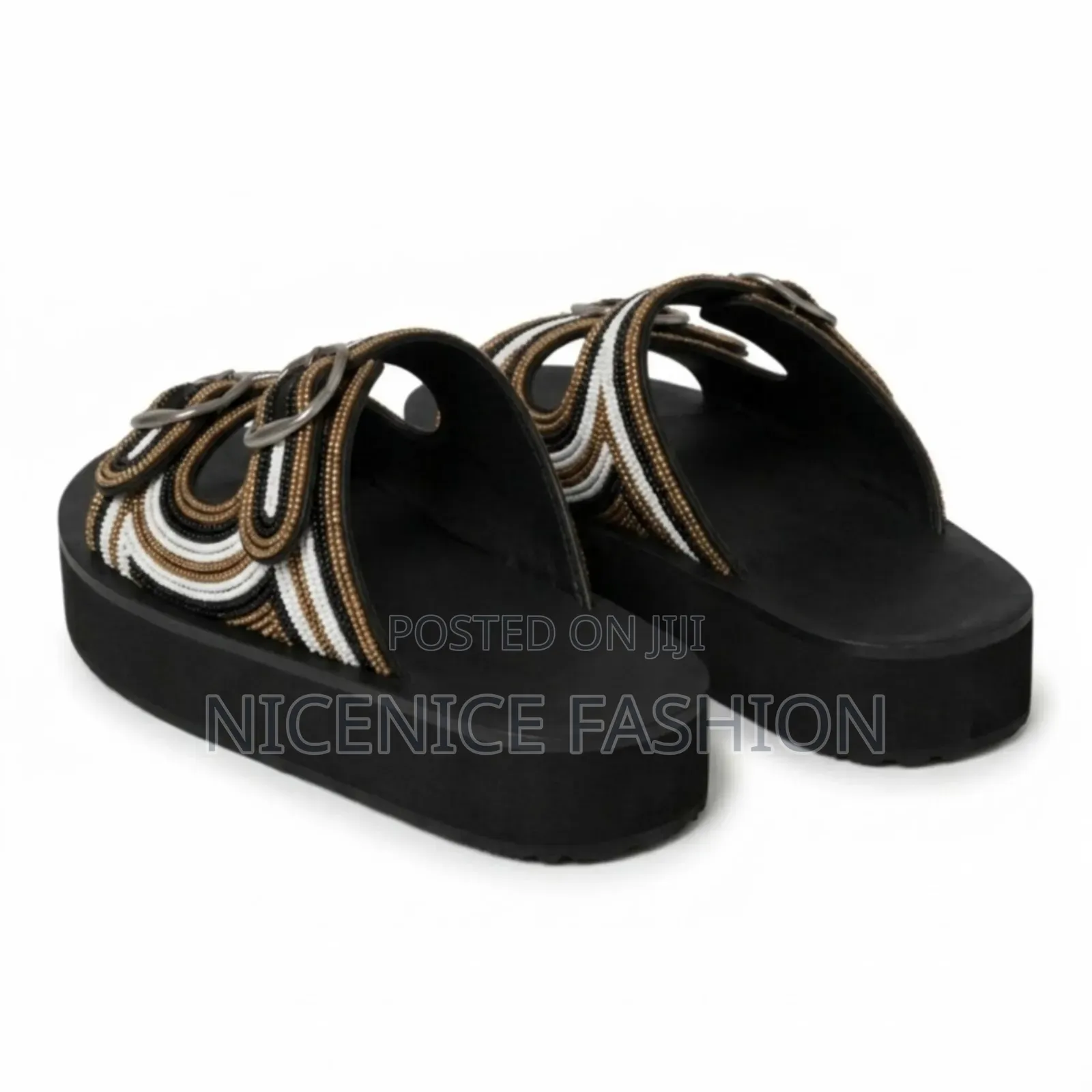 Unisex Leather Sandals –Beaded