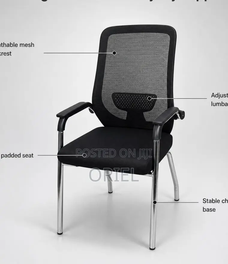 Ergonomic Mesh Office Chair With Supportive Backrest for Work