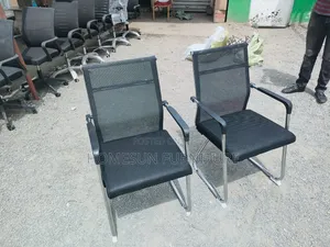 Offce Chair; Visitor Chair With Chrome Base