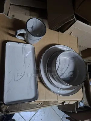 Ceramic Brown 26 Pieces Dinner Set
